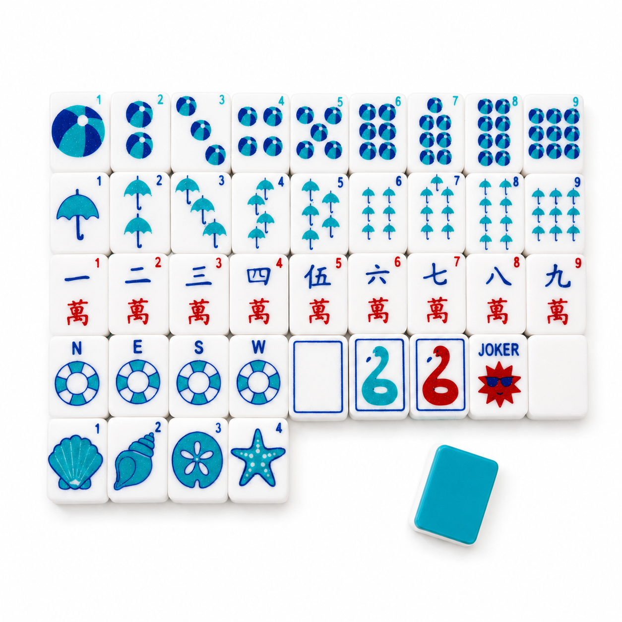 Travel Mahjong Tiles - Beach