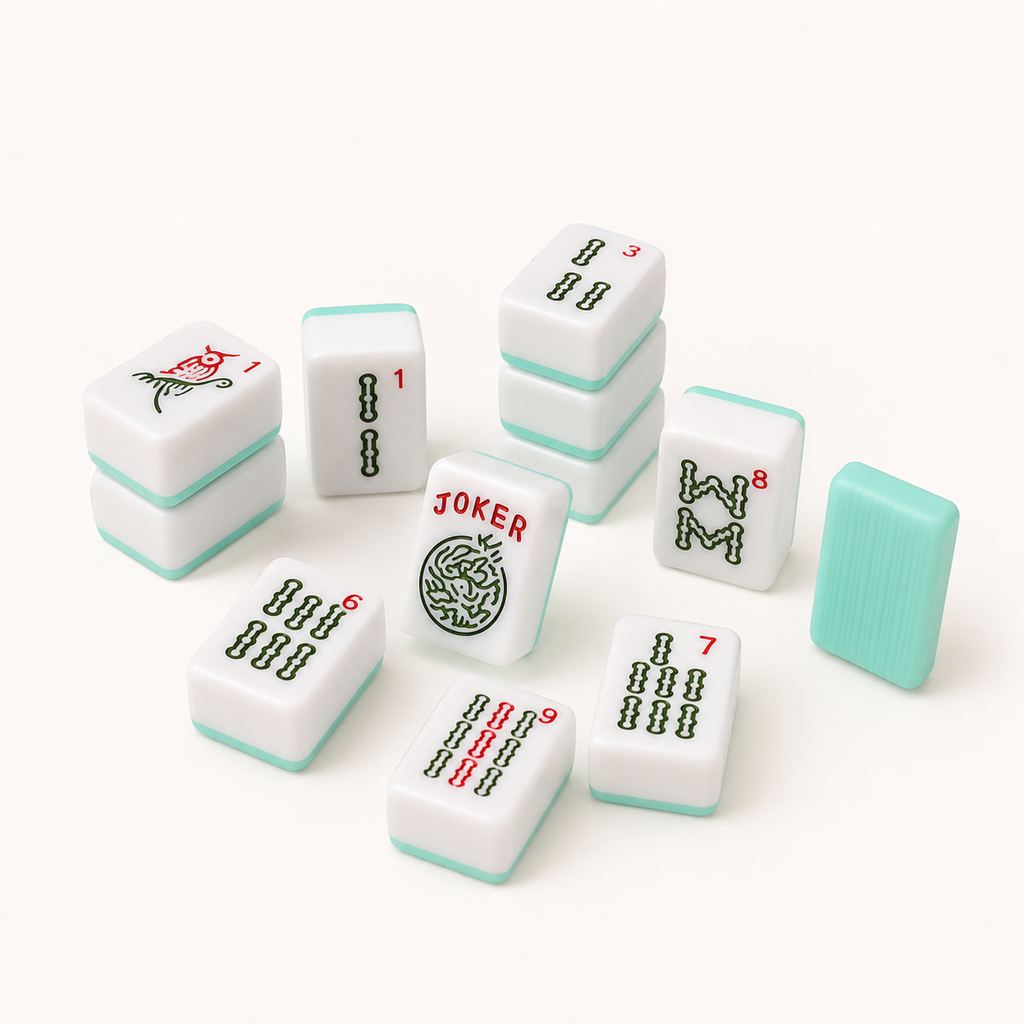 American Mahjong Tile Set — 166 Teal Tiles