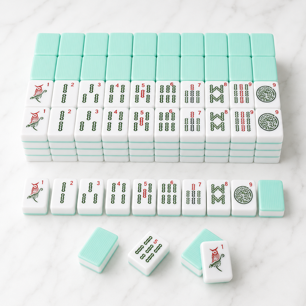 American Mahjong Tile Set — 166 Teal Tiles