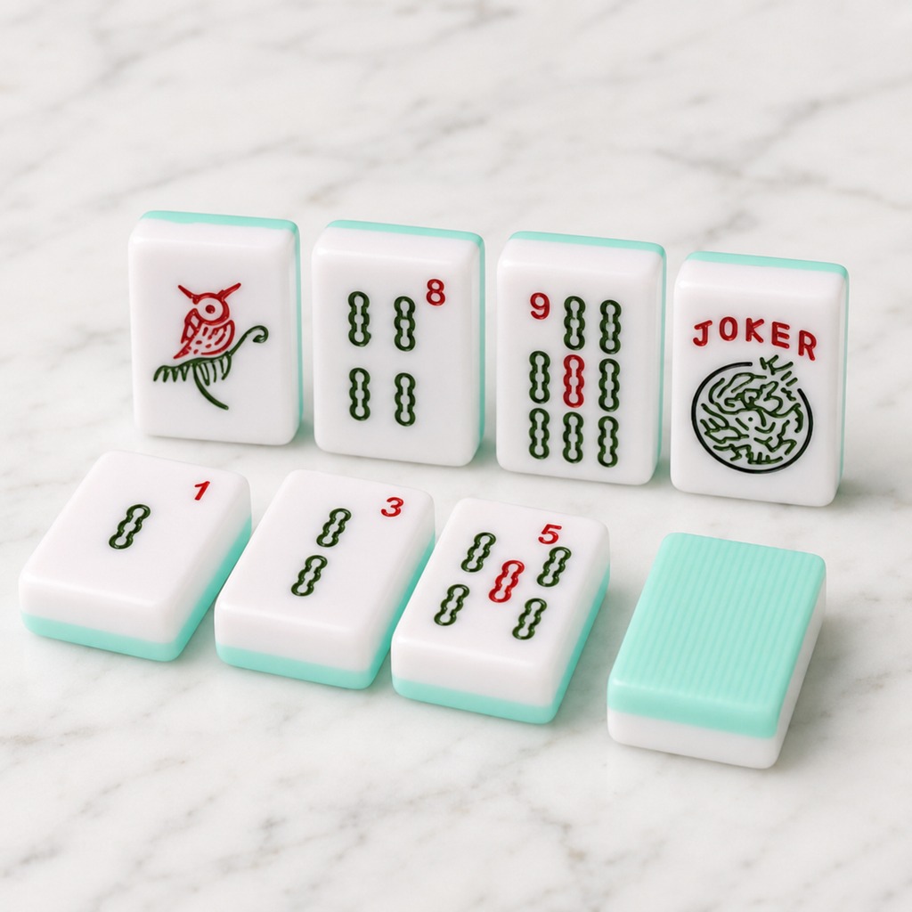 American Mahjong Tile Set — 166 Teal Tiles