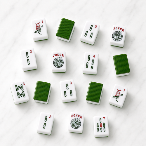 American Mahjong Tile Set — 166 Green Tiles