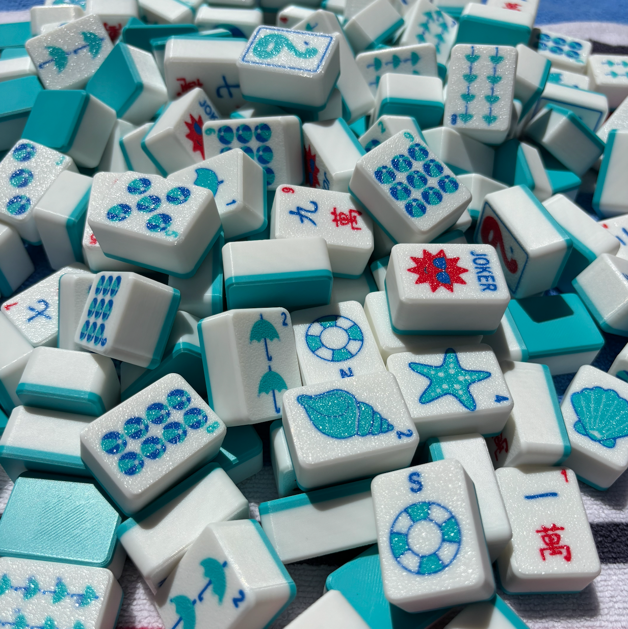Travel Mahjong Tiles - Beach