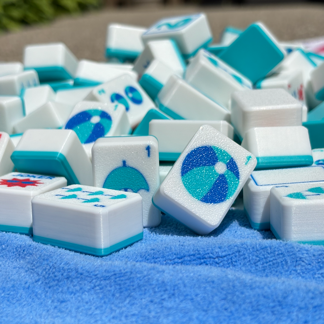 Travel Mahjong Tiles - Beach