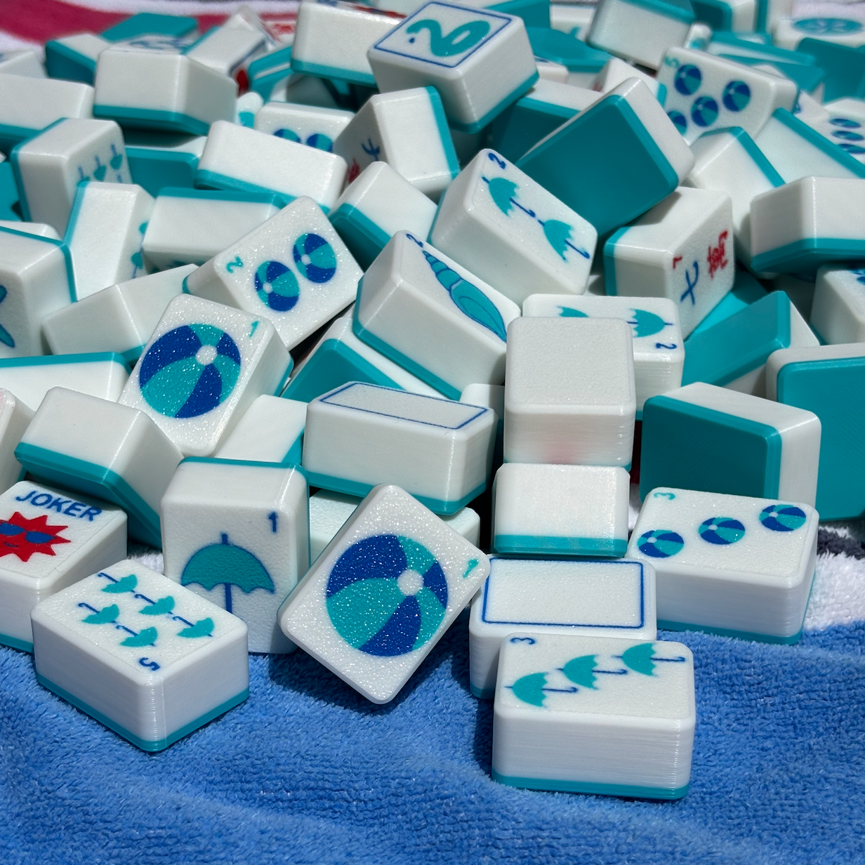 Travel Mahjong Tiles - Beach