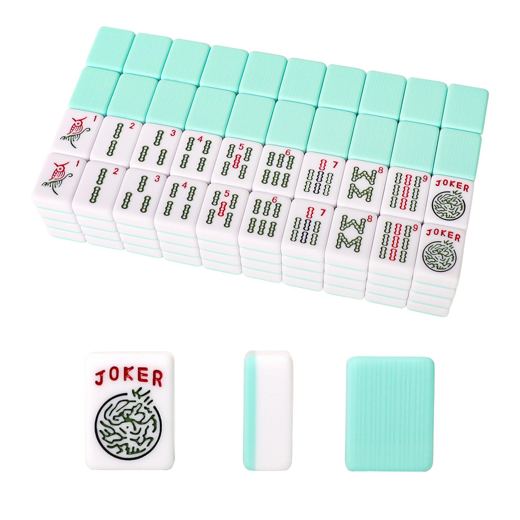 American Mahjong Tile Set — 166 Teal Tiles